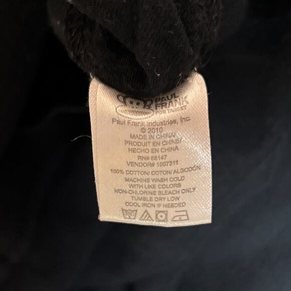 Paul Frank Santa Hat Christmas Holiday Long Sleeve Graphic T-Shirt Glitter Y2K - Picture 5 of 6